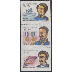 Argentina 1788/90 1992 Lucio Mansilla José Garmendia José Manuel Estrada MNH Argentina 1788/90 1992 Lucio Mansilla José Garmendia José Manuel Estrada MNH