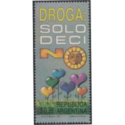Argentina 1791 1992 Campaña contra el uso de las drogas MNH Argentina 1791 1992 Campaña contra el uso de las drogas MNH