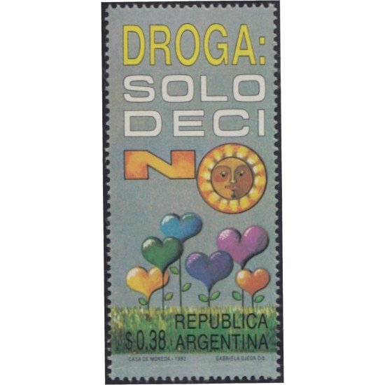Argentina 1791 1992 Campaña contra el uso de las drogas MNH Argentina 1791 1992 Campaña contra el uso de las drogas MNH