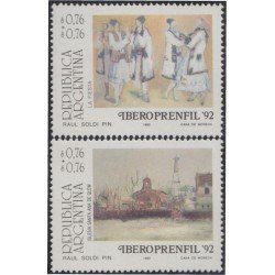 Argentina 1795/96 1992 Iberoprenfil 92 Exposición Filatélica Internacional MNH Argentina 1795/96 1992 Iberoprenfil 92 Exposición Filatélica Internacional MNH