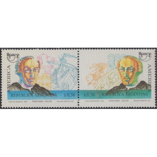 Argentina 1798/99 1992 América UPAEP Cristóbal Colón MNH Argentina 1798/99 1992 América UPAEP Cristóbal Colón MNH