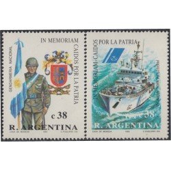 Argentina 1815/16 1993 A la memoria de los muertos por la Patria Soldado Barco MNH Argentina 1815/16 1993 A la memoria de los muertos por la Patria Soldado Barco MNH