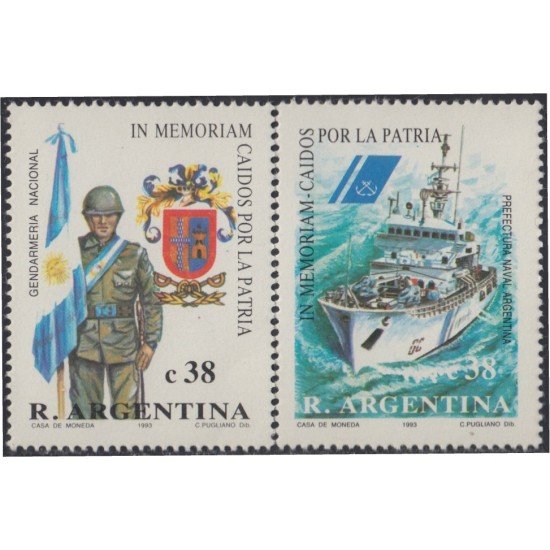 Argentina 1815/16 1993 A la memoria de los muertos por la Patria Soldado Barco MNH
