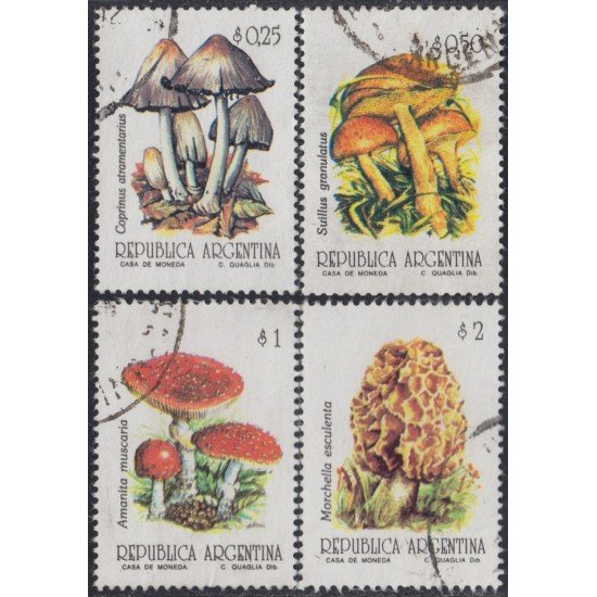 Argentina 1823/26 1993 Flora Champiñones usados Argentina 1823/26 1993 Flora Champiñones usados