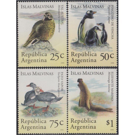 Argentina 1849/52 1994 Fauna Islas Malvinas Pingüino Elefante Marino Pato Ave MNH Argentina 1849/52 1994 Fauna Islas Malvinas Pingüino Elefante Marino Pato Ave MNH