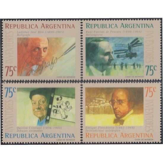 Argentina 1855/58 1994 Inventores argentinos. Sus obras MNH Argentina 1855/58 1994 Inventores argentinos. Sus obras MNH