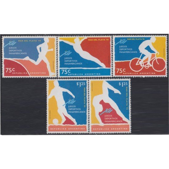 Argentina 1867/71 1995 XII Juegos deportivos panamericanos MNH Argentina 1867/71 1995 XII Juegos deportivos panamericanos MNH