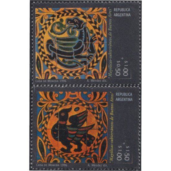 Argentina 1938/39 1996 Mayólicas subterráneas de Buenos Aires MNH Argentina 1938/39 1996 Mayólicas subterráneas de Buenos Aires MNH