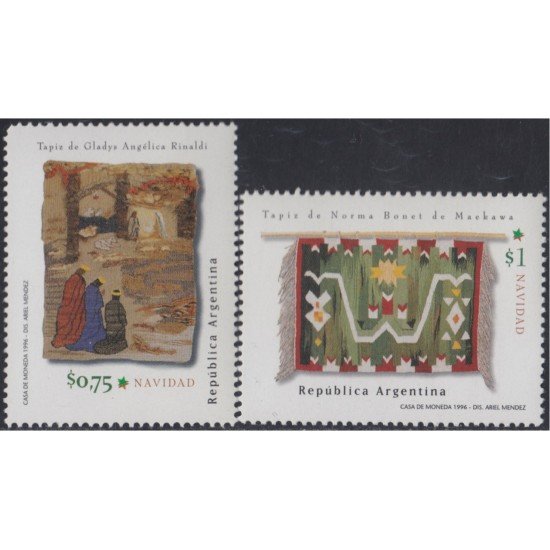 Argentina 1952/53 1996 Navidad Christmas Tapices MNH