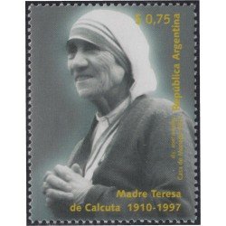 Argentina 2001 1997 Homenaje a María Teresa Premio Nobel de la Paz MNH Argentina 2001 1997 Homenaje a María Teresa Premio Nobel de la Paz MNH