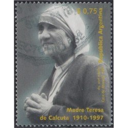 Argentina 2001 1997 Homenaje a María Teresa Premio Nobel de la Paz usado Argentina 2001 1997 Homenaje a María Teresa Premio Nobel de la Paz usado