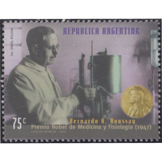 Argentina 2008 1998 Homenaje al Dr. Bernardo A. Houssay Premio Nobel de medicina y psicología MNH Argentina 2008 1998 Homenaje al Dr. Bernardo A. Houssay Premio Nobel de medicina y psicología MNH
