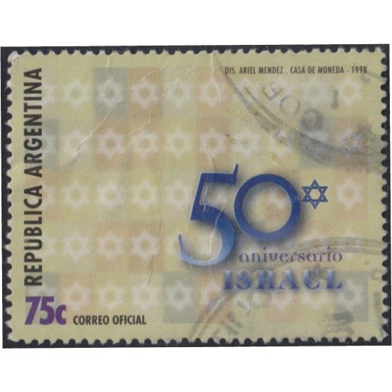 Argentina 2039 1998 Cincuentenario del Estado de Israel usado Argentina 2039 1998 Cincuentenario del Estado de Israel usado