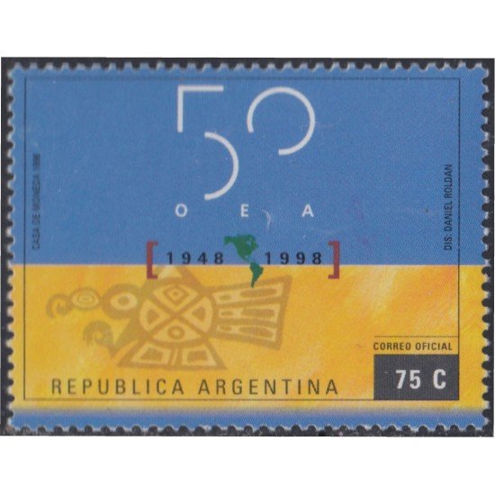 Argentina 2067 1998 50 Años de la Organización de Estados Americanos MNH Argentina 2067 1998 50 Años de la Organización de Estados Americanos MNH