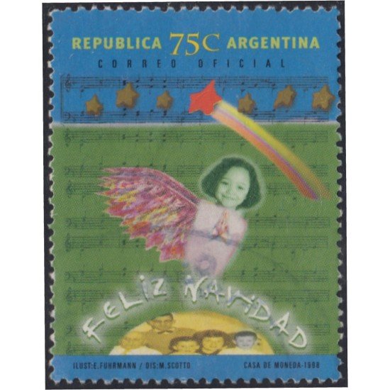 Argentina 2069 1998 Navidad Christmas usado Argentina 2069 1998 Navidad Christmas usado