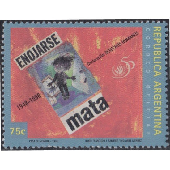Argentina 2072 1998 50 Años de la Declaración Universal de Derechos Humanos MNH Argentina 2072 1998 50 Años de la Declaración Universal de Derechos Humanos MNH