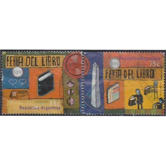 Argentina 2080/81 1999 Feria del Libro usados Argentina 2080/81 1999 Feria del Libro usados