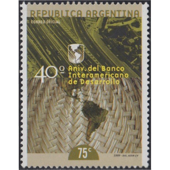 Argentina 2119 1999 40º Aniversario de la Banca Interamericana de Desarrollo MNH
