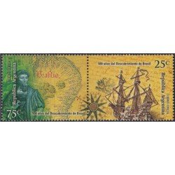 Argentina 2161/62 2000 500º Aniversario del desarrollo de Brasil MNH Argentina 2161/62 2000 500º Aniversario del desarrollo de Brasil MNH