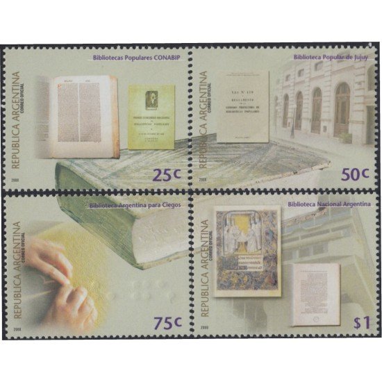 Argentina 2163/66 2000 Bibliotecas MNH