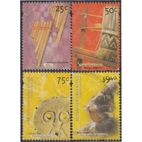 Argentina 2209/12 2000 Serie antigua Objetos tradicionales usados