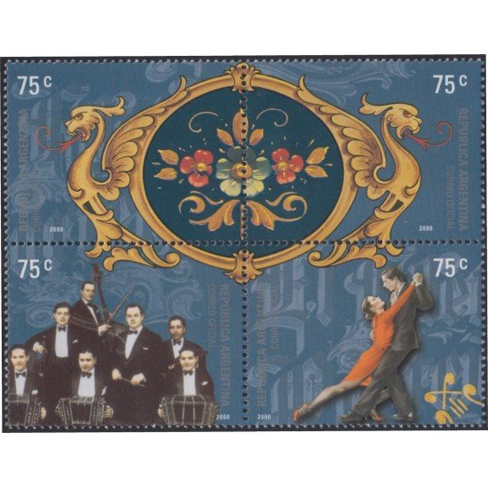 Argentina 2213/16 2000 El tango Multicolor y argentino MNH