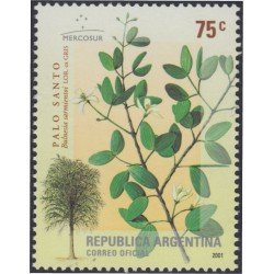 Argentina 2268 2001 Mercosur Flora árbol Palo Santo MNH Argentina 2268 2001 Mercosur Flora árbol Palo Santo MNH