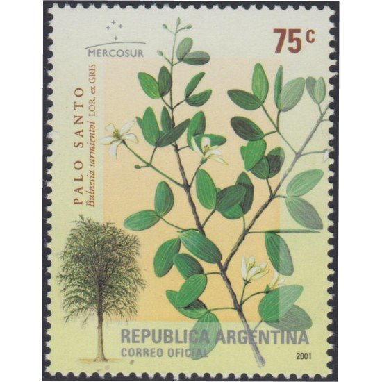Argentina 2268 2001 Mercosur Flora árbol Palo Santo MNH Argentina 2268 2001 Mercosur Flora árbol Palo Santo MNH