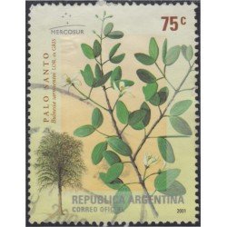 Argentina 2268 2001 Mercosur Flora árbol Palo Santo usado Argentina 2268 2001 Mercosur Flora árbol Palo Santo usado