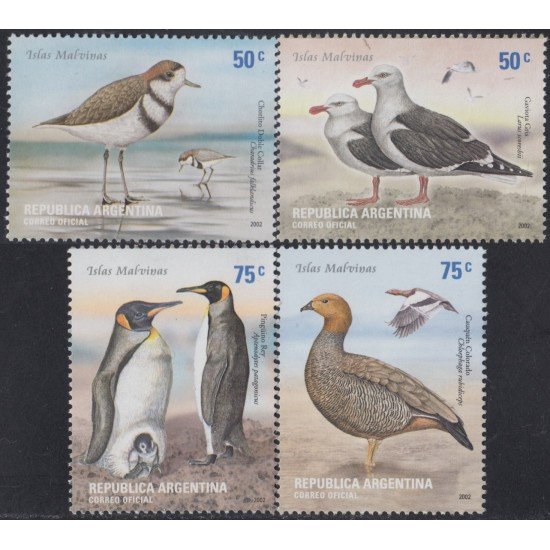 Argentina 2295/98 2002 Islas Malvinas Preservación del sistema austral ecológico Pájaros Bids MNH