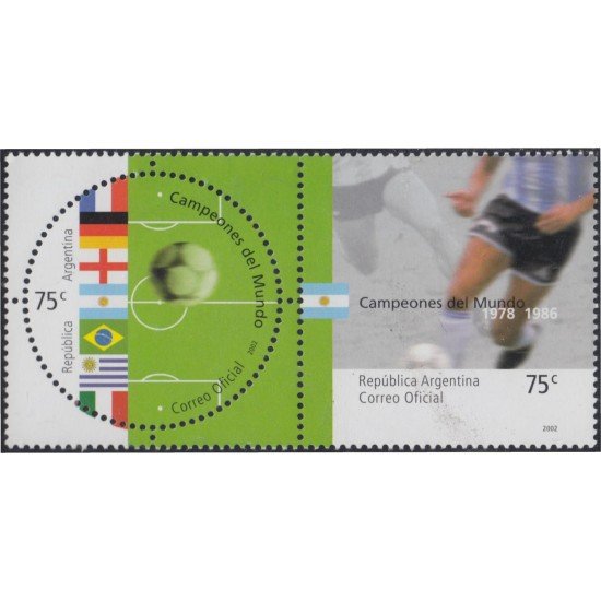 Argentina 2299/00 2002 Copa del mundo de Fútbol MNH