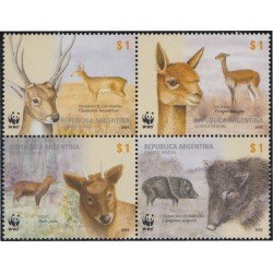 Argentina 2320/23 2002 Fauna Protección de la Naturaleza Venado MNH Argentina 2320/23 2002 Fauna Protección de la Naturaleza Venado MNH