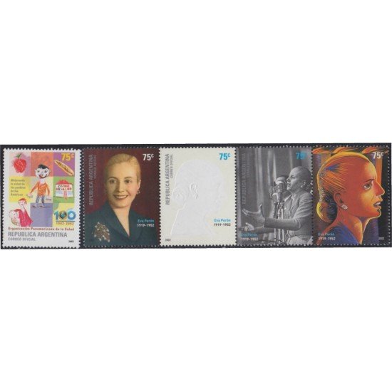 Argentina 2326/29 2002 50 Años de la muerte de Eva Perón MNH Argentina 2326/29 2002 50 Años de la muerte de Eva Perón MNH