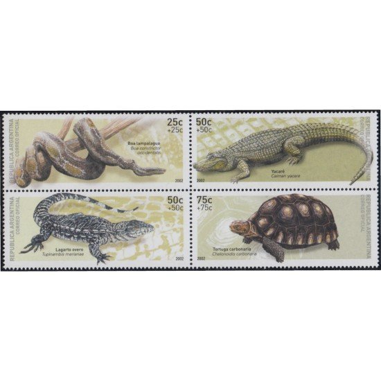 Argentina 2330/33 2002 Fauna Reptiles MNH