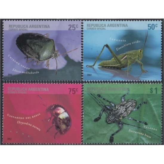 Argentina 2334/37 2002 Fauna Insectos MNH Argentina 2334/37 2002 Fauna Insectos MNH