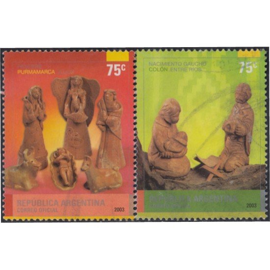 Argentina 2430/31 2003 Navidad Christmas usados Argentina 2430/31 2003 Navidad Christmas usados