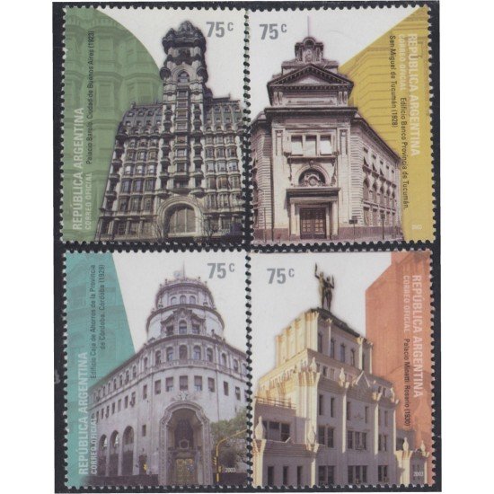 Argentina 2432/35 2003 Arquitectura del siglo XX MNH Argentina 2432/35 2003 Arquitectura del siglo XX MNH