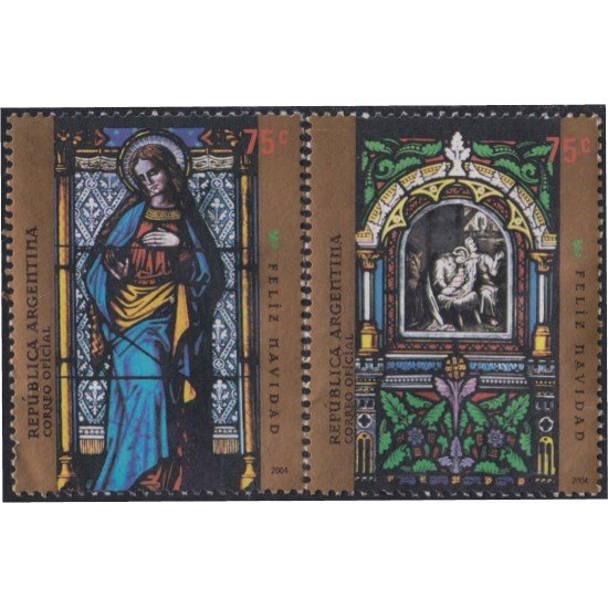 Argentina 2496/97 2004 Navidad Christmas usados Argentina 2496/97 2004 Navidad Christmas usados