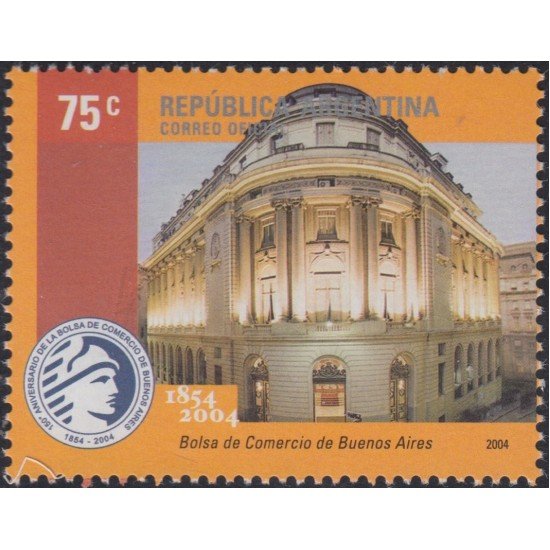 Argentina 2500 2004 150 Aniversario de la Bolsa de Comercio de Buenos Aires MNH Argentina 2500 2004 150 Aniversario de la Bolsa de Comercio de Buenos Aires MNH