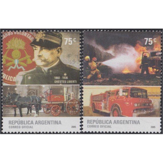Argentina 2525/26 2005 Lucha contra el Incendio MNH Argentina 2525/26 2005 Lucha contra el Incendio MNH