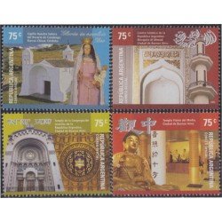 Argentina 2539/42 2005 Edificios religiosos MNH Argentina 2539/42 2005 Edificios religiosos MNH