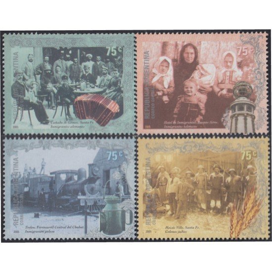 Argentina 2559/62 2005 Inmigrantes alemanes eslovacos MNH