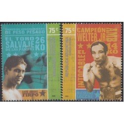 Argentina 2563/64 2005 Personalidades del deporte Luis ángel Forpe Nicolino Locche MNH Argentina 2563/64 2005 Personalidades del deporte Luis ángel Forpe Nicolino Locche MNH