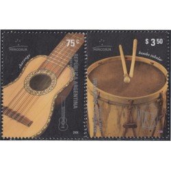 Argentina 2580/81 2006 Mercosur Instrumentos de Música Guitarra Tambor MNH Argentina 2580/81 2006 Mercosur Instrumentos de Música Guitarra Tambor MNH