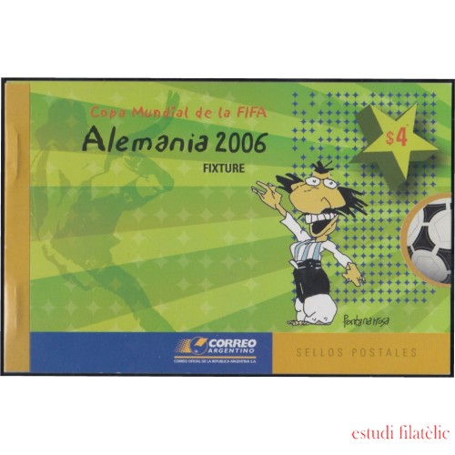 Argentina 2601/04 2006 Copa del Mundo de Fútbol 2006 en Alemania carnet MNH 