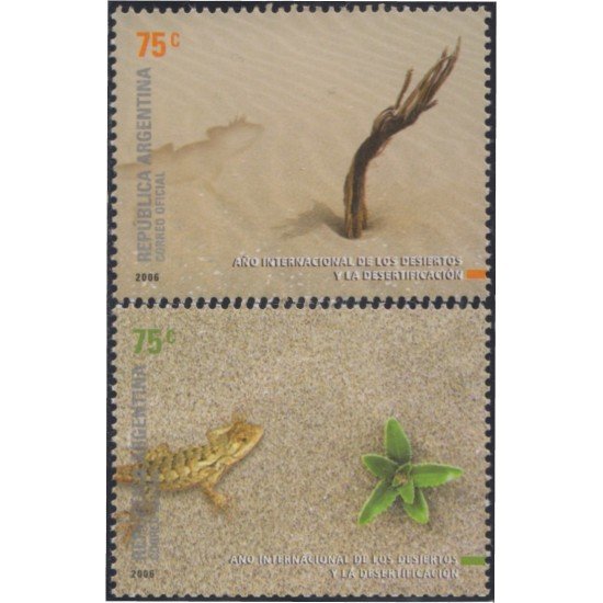 Argentina 2606/07 2006 Año Internacional de los desiertos y la desertificación MNH Argentina 2606/07 2006 Año Internacional de los desiertos y la desertificación MNH