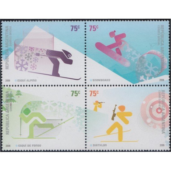 Argentina 2610/13 2006 Deportes de Invierno MNH Argentina 2610/13 2006 Deportes de Invierno MNH