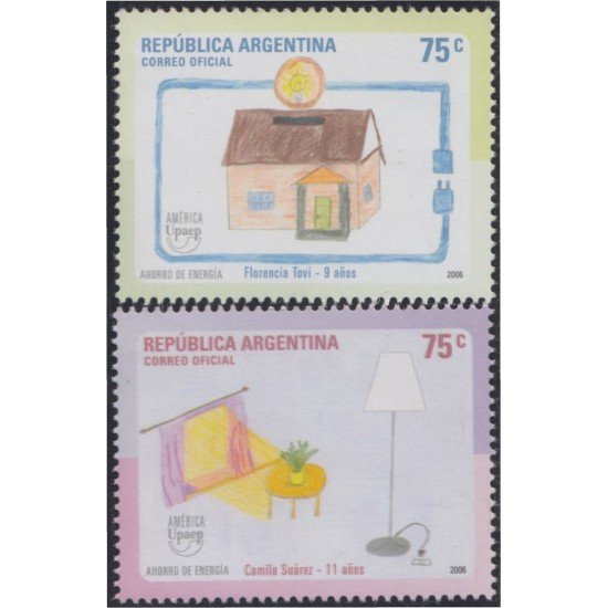 Argentina 2622/23 2006 América UPAEP Economías de energía MNH Argentina 2622/23 2006 América UPAEP Economías de energía MNH