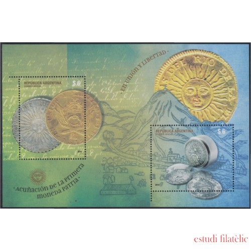 Argentina HB 142 2014 Acuñación de la 1ra moneda patria MNH