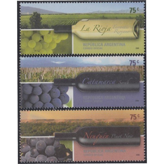 Argentina 2631/33 2006 Turismo Viñedos argentinos MNH Argentina 2631/33 2006 Turismo Viñedos argentinos MNH
